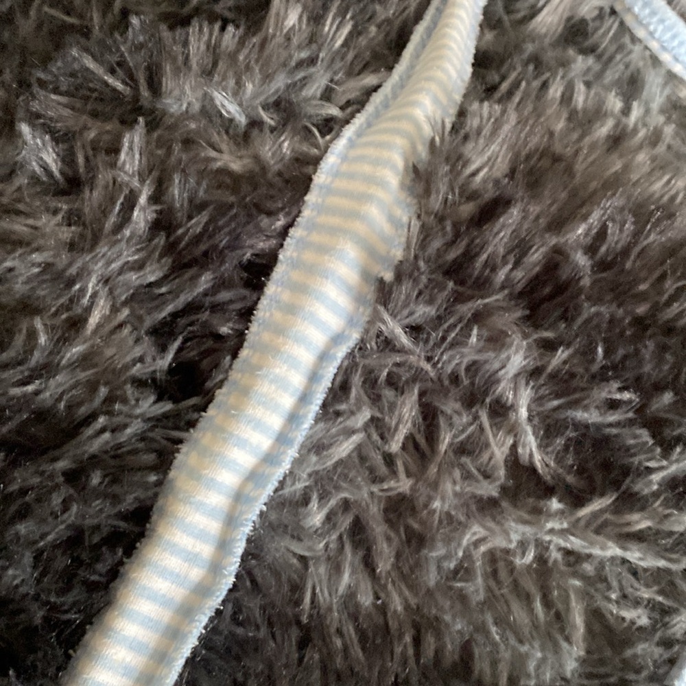 Baby blue and white striped strap belt - Picture 3 of 13